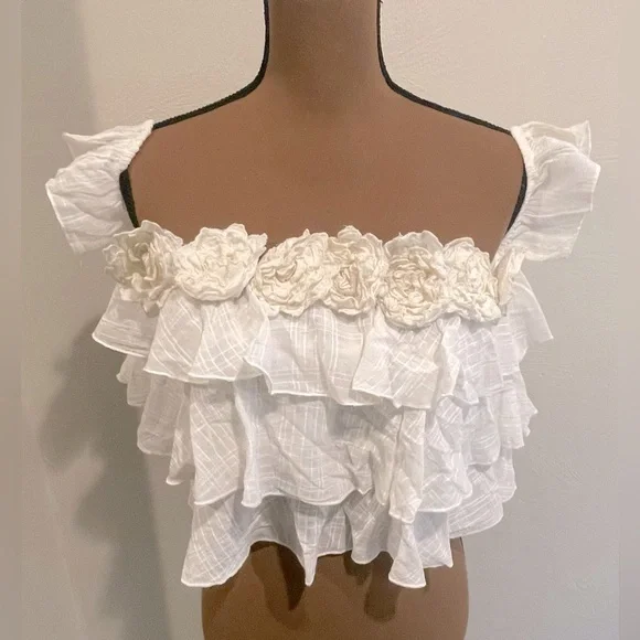 NWT Zara cropped linen shirt - Picture 1 of 9